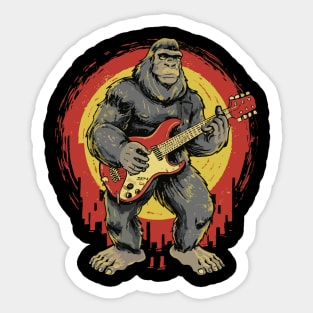 sasquatch rock on bigfoot Sticker